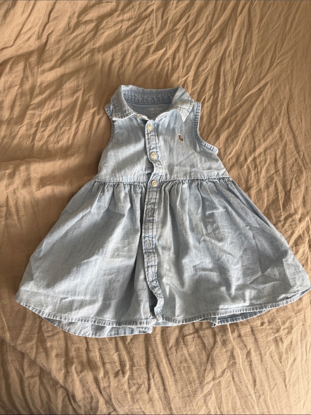 Polo by Ralph Lauren Light Blue Denim Collared Button-Up